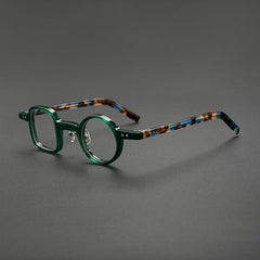 Jain Unique Acetate Glasses Frame Geometric Frames Southood Green Leopard 