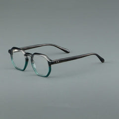Jakub Vintage Acetate Glasses Frame Geometric Frames Southood Dark Gray Green 