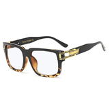 James Vintage Desgier Square Frame Rectangle Frames Southood C7 black leopard 