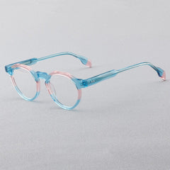 Janus Retro Acetate Glasses Frame Round Frames Southood Blue pink 