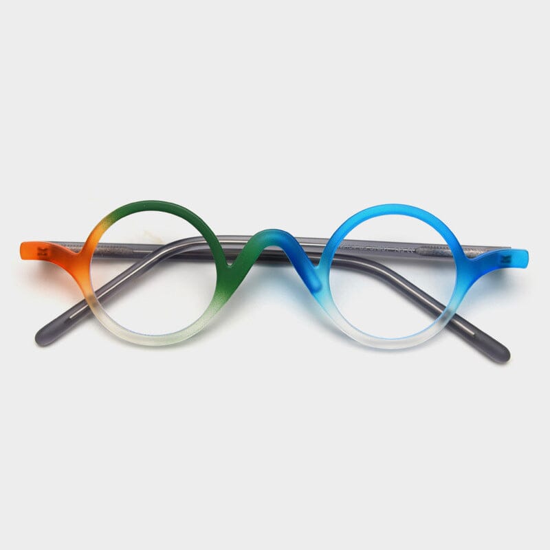 Jaran Retro Round TR90 Optical Glasses Frames Round Frames Southood Green Blue 