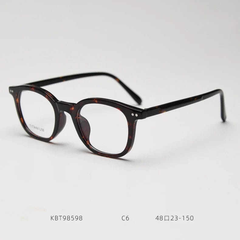 Jaren Vintage Square TR90 Eyeglasses Frame Geometric Frames Southood Leopard 