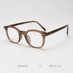 Jaren Vintage Square TR90 Eyeglasses Frame Geometric Frames Southood Tea 