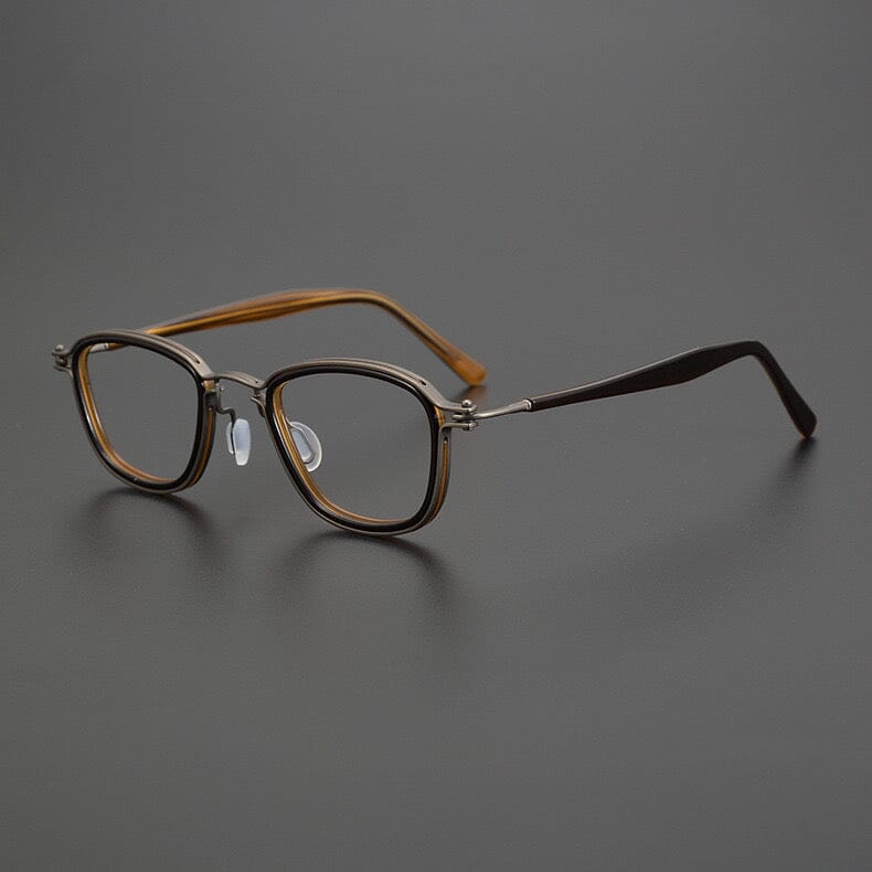 Jarvis Acetate Square Glasses Frame Rectangle Frames Southood Brown 