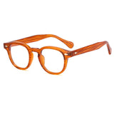 Jason Vintage Round Glasses Frame Round Frames Southood Brown stripe 