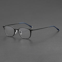 Javier Vintage Alloy Eyeglasses Frame Geometric Frames Southood Black 
