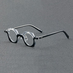 Jed Retro Punk Acetate Optical Glasses Frame Geometric Frames Southood C4Clear black 