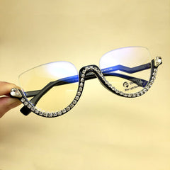 Jennifer Luxury Rhinestone Cat Eye Glasses Cat Eye Frames Southood 