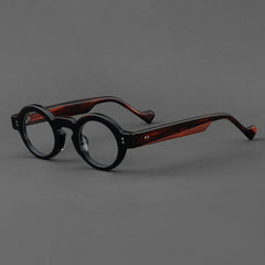 Jerry Vintage Acetate Round Glasses Frame Round Frames Southood Black Brown 