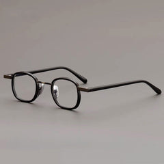 Jeter Acetate Alloy Glasses Frame Rectangle Frames Southood Black Gun 