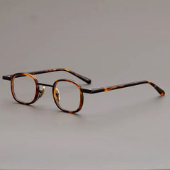 Jeter Acetate Alloy Glasses Frame Rectangle Frames Southood Leopard Black 