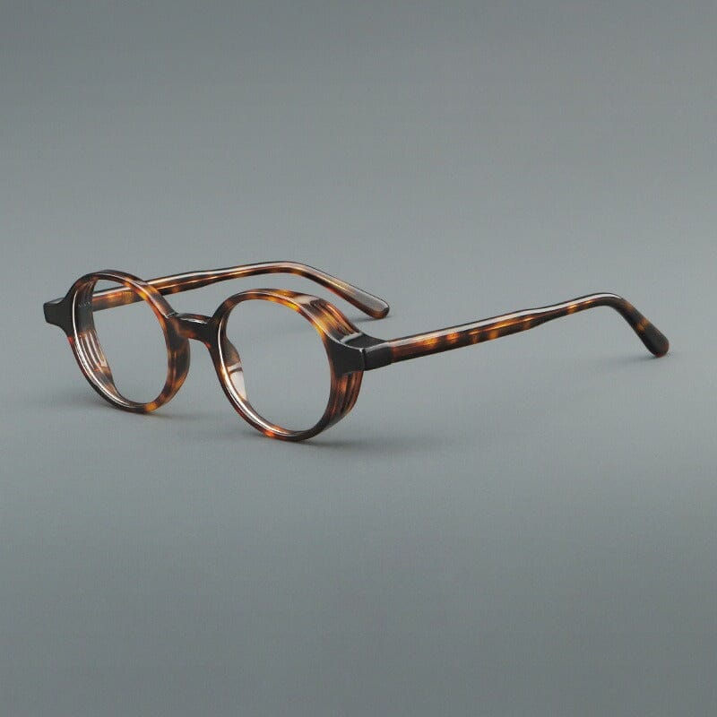 Jian Vintage Acetate Glasses Frame Round Frames Southood Leopard 