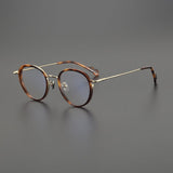 Jin Vintage Round Glasses Frame Round Frames Southood Gold Leopard 