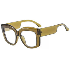 Jocelyn Oversized Unique Splicing Glasses Frame Geometric Frames Southood Olive 
