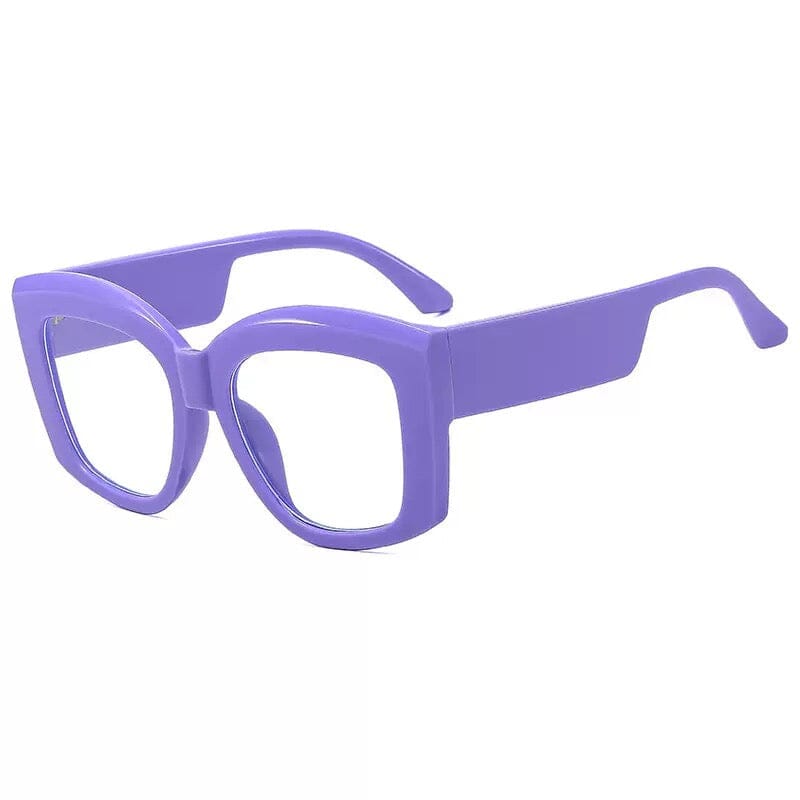 Jocelyn Oversized Unique Splicing Glasses Frame Geometric Frames Southood Purple 