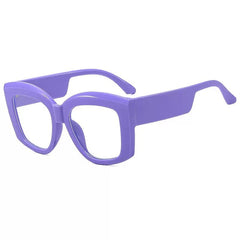 Jocelyn Oversized Unique Splicing Glasses Frame Geometric Frames Southood Purple 