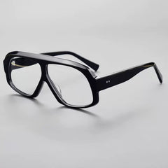 Johan Vintage Acetate Eyeglasses Frame Aviator Frames Southood Black 