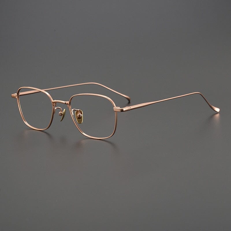Johnny Vintage Titanium Eyeglasses Frame Rectangle Frames Southood Rose Gold 
