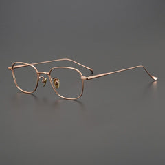 Johnny Vintage Titanium Eyeglasses Frame Rectangle Frames Southood Rose Gold 