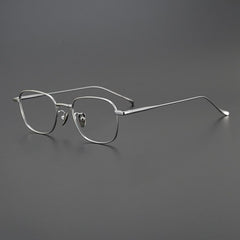 Johnny Vintage Titanium Eyeglasses Frame Rectangle Frames Southood Silver 