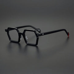 Joli Retro Rectangle Glasses Frame Geometric Frames Southood Black 
