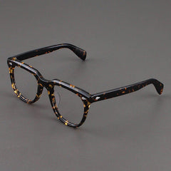 Jolina Retro Rectangle Glasses Frame Rectangle Frames Southood Black Leopard 