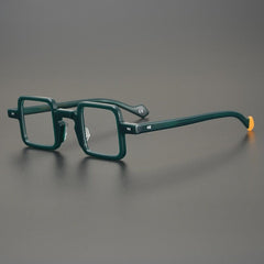 Jolina Retro Rectangle Glasses Frame Rectangle Frames Southood Dark green 