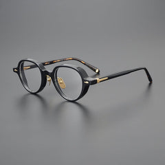 Jorrel Vintage Round Acetate Glasses Frame Round Frames Southood Black 