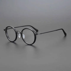 Jubilee Vintage Titanium Eyeglasses Frame Round Frames Southood Black 