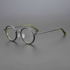 Jubilee Vintage Titanium Eyeglasses Frame Round Frames Southood ClearGreen 