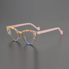 Judy Colorful Acetate Eyeglasses Frame Cat Eye Frames Southood Matte Colorful 