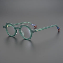 Kaberi Retro Round Acetate Eyeglasses Frame Round Frames Southood Matte Green 