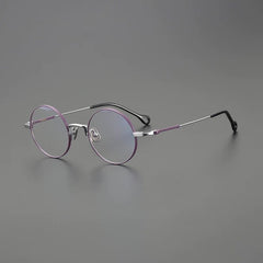 Kady Round Titanium Eyeglasses Frame Round Frames Southood Purple Silver 