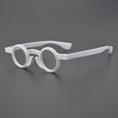 Kaeli Round Acetate Eyeglasses Frame Round Frames Southood White 