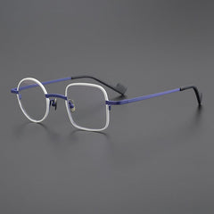 Kalen Titanium Glasses Frame Geometric Frames Southood Matte White Blue 