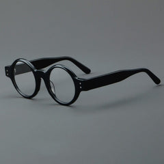 Kalib Retro Acetate Glasses Frame Round Frames Southood Black 