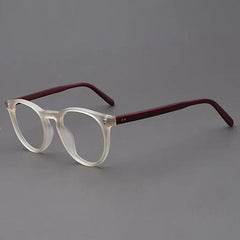 Kaylaa Vintage Acetate Glasses Frame Cat Eye Frames Southood Matte Yellow Red 
