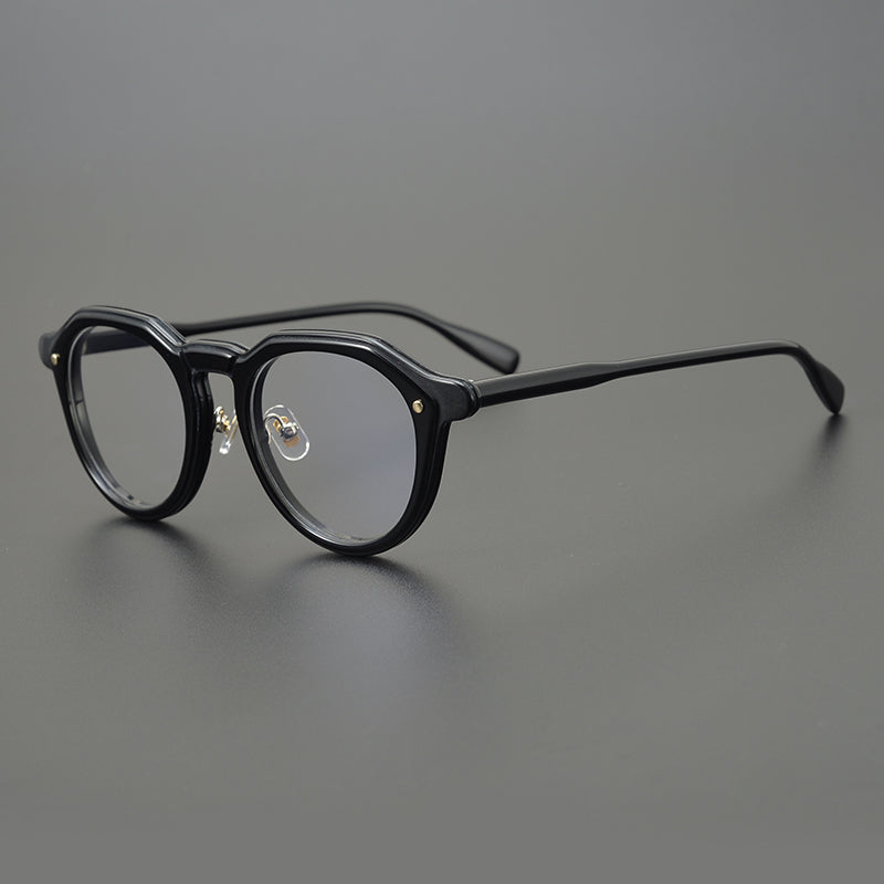 Kaylaa Vintage Acetate Glasses Frame Round Frames Southood black 