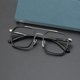 Keller Ultralight Vintage Double Bridge Titanium Glasses Frame Aviator Frames Southood 