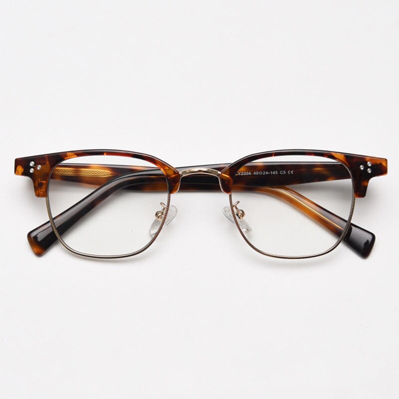 Kemp Vintage Browline Eyeglasses Frame Browline Frames Southood Leopard Gold 