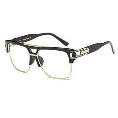 Ken Oversized Luxury Squre Metal Eye Glasses Frame Rectangle Frames Southood Black 