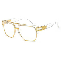Ken Oversized Luxury Squre Metal Eye Glasses Frame Rectangle Frames Southood Clear 