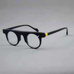 Kent Acetate Round Retro Glasses Frame Round Frames Southood Black 