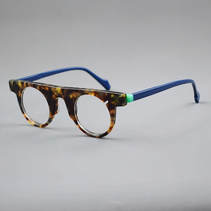 Kent Acetate Round Retro Glasses Frame Round Frames Southood Leopard 
