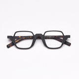 Kev Retro Acetate Optical Glasses Frame Rectangle Frames Southood C1Matte-Black 