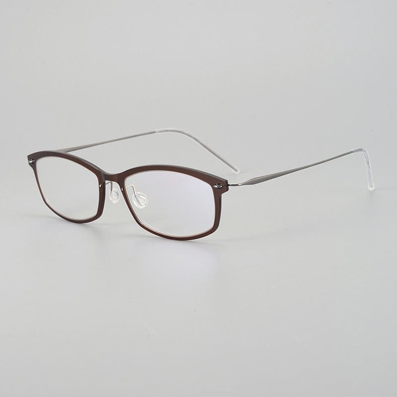 Keychell Ultra light Titanium Geometric Glasses Frame Geometric Frames Southood Clear tea 
