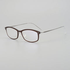 Keychell Ultra light Titanium Geometric Glasses Frame Geometric Frames Southood Clear tea 