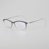 Keychell Ultra light Titanium Geometric Glasses Frame Geometric Frames Southood Gradient gray 