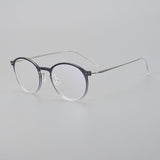 Kilworth Ultra light Titanium Round Glasses Frame Round Frames Southood Gradient gray 