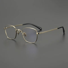 Kimura Titanium Handmade Glasses Frame Rectangle Frames Southood Gold 